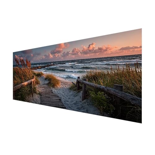 Diamond Painting Erwachsene Groß XXL 80x40 cm, Diamant Painting Bilder Strand, 5D Diamond Art Landschaft Bastelset Erwachsene, DIY Full Drill Eckige Steine Diamant Malerei Set für Deko Wohnzimmer F-8 von FeiPride