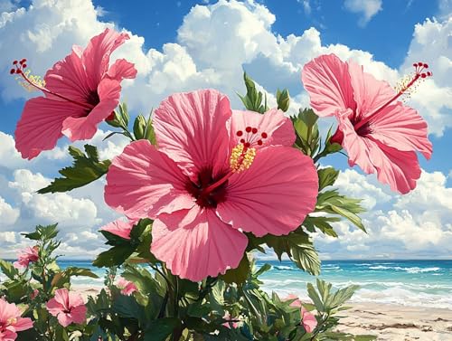 Diamond Painting Landschaft Diamant Painting Bilder Erwachsene Blume Diamant Malere Set, DIY 5D Stickerei Kreuzstich Mosaikherstellung Basteln für Deko Wohnzimmer,Geschenke für Frauen 100x75 cm F0-487 von FeiPride