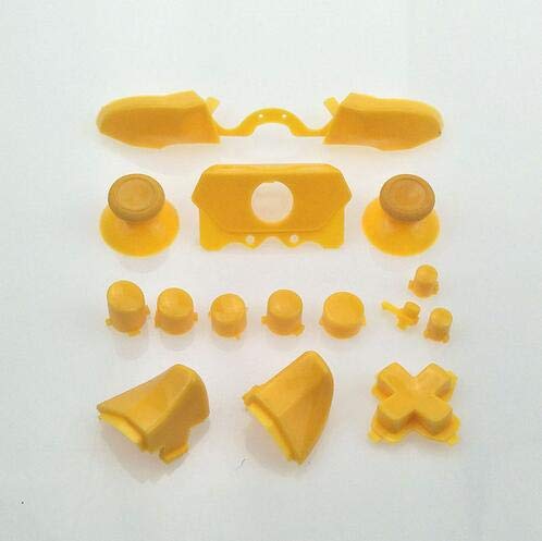 Komplettes Set Dpad Bumpers Triggers Buttons RT LT RB LB-Taste ABXY Tasten mit Thumbstick für Xbox One Elite Xbox One E Controller Ersatz (gelb) von FeiYen