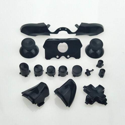 Komplettes Set Dpad Bumpers Triggers Buttons RT LT RB LB-Taste ABXY Tasten mit Thumbstick für Xbox One Elite Xbox One E Controller Ersatz (schwarz) von FeiYen