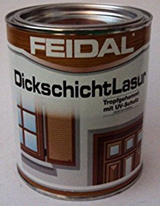 Feidal Dickschichtlasur , Farbton Eiche / v. Fachhandel / 750 ml / Speziallasur äußerst wetter- und lichtbeständig,- stark wasserabweisend (mit Abperleffekt) von Feidal Dickschichtlasur