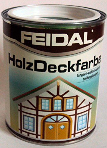 Feidal Holzdeckfarbe v. Fachhandel Farbton schwarz seidenglänzend / Industrie Dauerschutzfarbe / Wetterschutzfarbe / 750 ml von Feidal GmbH