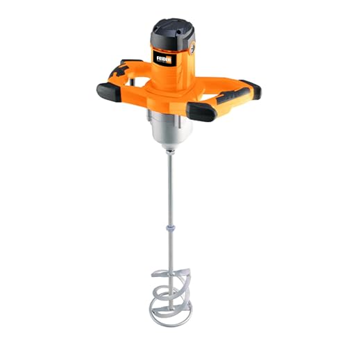 FEIDER FM1614 Rührwerk 1600W - Quirl Durchmesser 14cm Höhe 87,5cm - Progressiver Start - Variable Geschwindigkeit - Mischmaschine - Ergonomischer Griff - Tragbares Elektrowerkzeug, Black/Orange von Feider