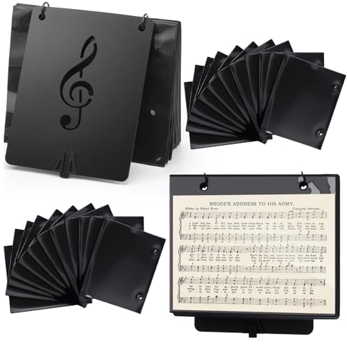 Feifeiya 11 x Flip-Folio-Ordner, Marschband mit 10 Fenstern, doppelseitig, 2 Löcher, Notenblatt für Marschband-Performance-Musikdateien Feifeiya 11 x Flip-Folio-Ordner, Marschband mit 10 Fenstern, doppelseitig, 2 Löcher, Notenblatt für Marschband-Performance-Musikdateien von Feifeiya