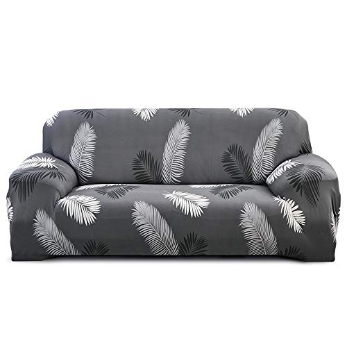 Feilaxleer Elastischer Sofabezug 2 Sitzer mit 1 Kissenbezug, Stretch Sofa-Überwürfe Sofahusse für Sofa mit Armlehne (2 Sitzer,E) von Feilaxleer