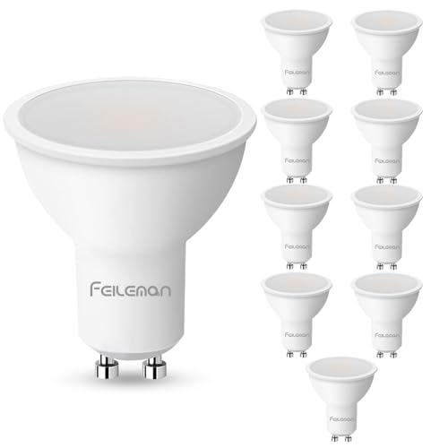 Feileman GU10 LED Lampe Warmweiss 9W Spotlight 3000K, GU10 spot 120° Abstrahlwinkel Nicht Dimmbar 806LM 220-240v Gu10 LED Reflektorlampen Ersetzt 80W Halogenlampen,10 Stück Feileman GU10 LED Lampe Warmweiss 9W Spotlight 3000K, GU10 spot 120° Abstrahlwinkel Nicht Dimmbar 806LM 220-240v Gu10 LED Reflektorlampen Ersetzt 80W Halogenlampen,10 Stück von FEILEMAN