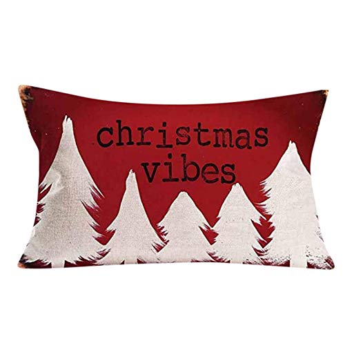 FeiliandaJJ Pillowcase Christmas Kissenhülle Kopfkissenbezug Rechteckig Weihnachten Deko Kissenbezug Super weich Sofakissen für Wohnzimmer Sofa Bed Home,30x50cm (A-94) von FeiliandaJJ(TM)