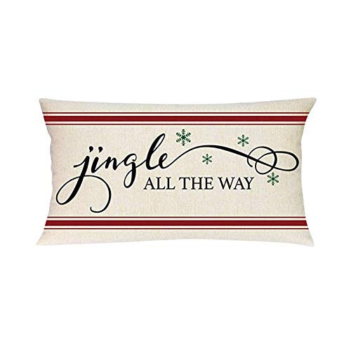 FeiliandaJJ Pillowcase Christmas Kissenhülle Kopfkissenbezug Rechteckig Weihnachten Deko Kissenbezug Super weich Sofakissen für Wohnzimmer Sofa Bed Home,30x50cm (B-95) von FeiliandaJJ(TM)