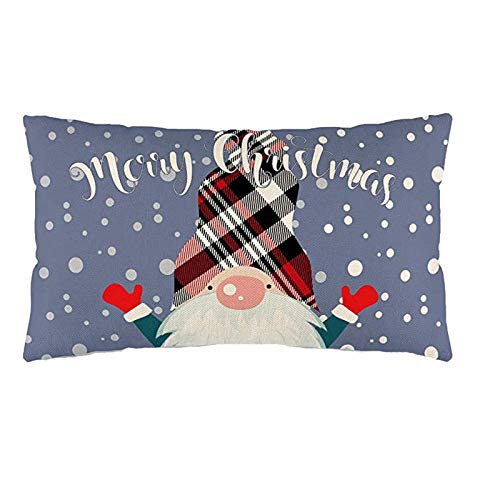 FeiliandaJJ Pillowcase Christmas Kissenhülle Kopfkissenbezug Rechteckig Weihnachten Deko Kissenbezug Super weich Sofakissen für Wohnzimmer Sofa Bed Home,30x50cm (C-06) von FeiliandaJJ(TM)