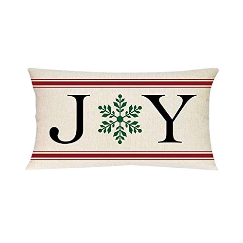 FeiliandaJJ Pillowcase Christmas Kissenhülle Kopfkissenbezug Rechteckig Weihnachten Deko Kissenbezug Super weich Sofakissen für Wohnzimmer Sofa Bed Home,30x50cm (C-95) von FeiliandaJJ(TM)