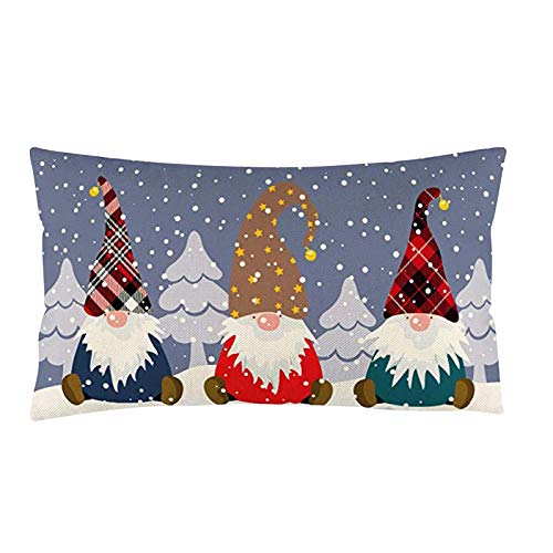 FeiliandaJJ Pillowcase Christmas Kissenhülle Kopfkissenbezug Rechteckig Weihnachten Deko Kissenbezug Super weich Sofakissen für Wohnzimmer Sofa Bed Home,30x50cm (D-06) von FeiliandaJJ(TM)