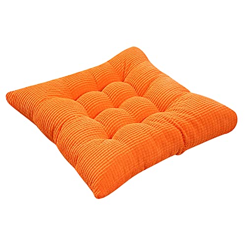 FeiliandaJJ Stuhlkissen mit Bänder, 35x35cm, Sitzauflage Bequemes Sitzkissen für Gartenstuhl Büro Boden Balkon Chair Cushion (Orange, One Size) von FeiliandaJJ(TM)