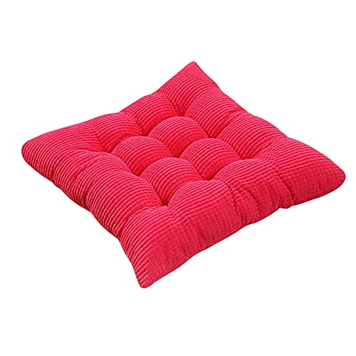 FeiliandaJJ Stuhlkissen mit Bänder, 35x35cm, Sitzauflage Bequemes Sitzkissen für Gartenstuhl Büro Boden Balkon Chair Cushion (Pink, One Size) von FeiliandaJJ(TM)