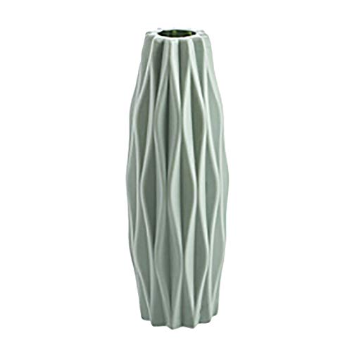 FeiliandaJJ Vase für Pampasgras, Handgefertigte Bruchsicher Vase Deko Modern Geriffelte Blumenvase Tisch Vase Wohnzimmer Zuhause Hochzeit Dekor Tischdeko (Grün) von FeiliandaJJ(TM)