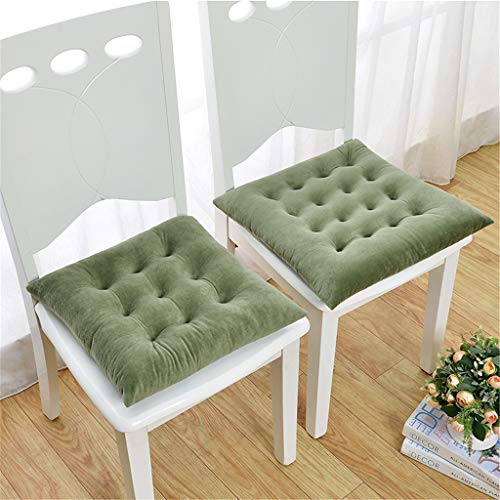 FeiliandaJJ Bürostuhl Sitzkissen Stuhlkissen 45x45cm für Indoor Outdoor aus Polyester Dicke Weich Bodenkissen Auflage Sitzauflage für Büro Balkon Auto Garten Tatami Kissen Chair Cushion (Grün) von FeiliandaJJ