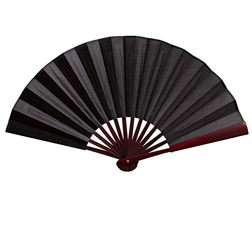 FeiliandaJJ Faltfächer Handfächer Chinesischer Stil Volltonfarbe Vintage Fächer für Sommer Anlässen Hochzeitsgeschenk Party Dekoration Geschenk Ethnischer Tanz Chinesisches Kung Fu (Schwarz) von FeiliandaJJ