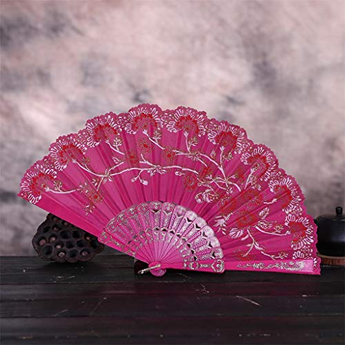 FeiliandaJJ Faltfächer Handfächer Fächer Fan Vintage Hochzeits Party Dekoration Geschenk (Pink) von FeiliandaJJ