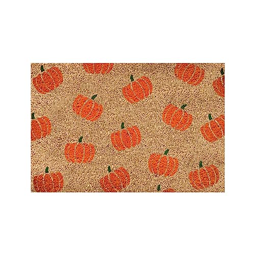 FeiliandaJJ Fußmatte Kokos Halloween - 40x60cm - Türmatte mit Kürbisse Muster - Halloween Dekoration - rutschfest Schmutzfangmatte - Willkommens Fussmatte für Innen und Außen, Flur, Terrasse von FeiliandaJJ