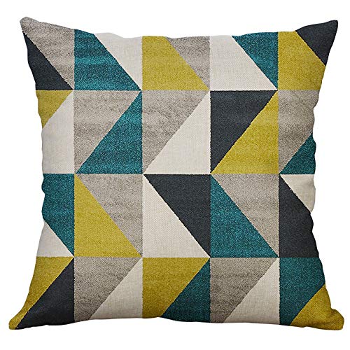 FeiliandaJJ Kissenbezug 40X40cm Irregulär Geometrisch Muster Kissenhülle Kopfkissenbezug Home Dekoration Pillowcase Super Weich Sofakissen für Wohnzimmer Sofa Bed (D) von FeiliandaJJ