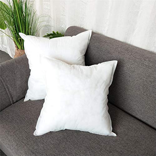 FeiliandaJJ Kopfkissen 45x45cm Kissen Zierkissen Sofakissen Füllkissen Kissenkern Weiß Hypoallergen Non-Woven Super Weich Kissenfüllung für Wohnzimmer Sofa Home Decorative (Weiß, 2PCS) von FeiliandaJJ