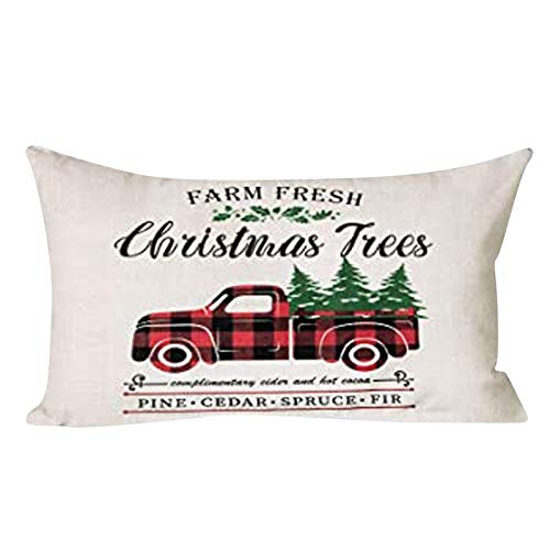 FeiliandaJJ Pillowcase Christmas, kissenhülle Kopfkissenbezug Rechteckig Weihnachten Dekoration Kissenbezug Super weich Sofakissen für Wohnzimmer Sofa Bed Home,30x50cm von FeiliandaJJ