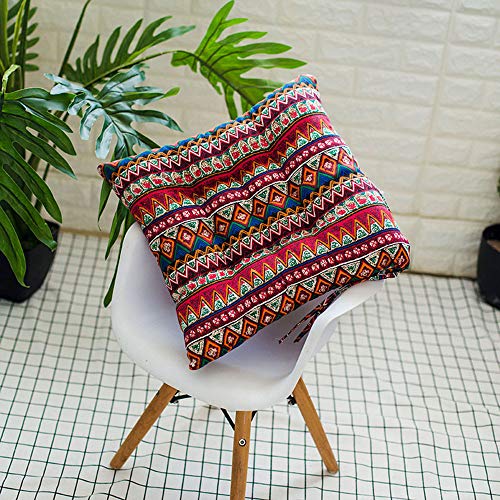 FeiliandaJJ Stuhl Sitzkissen Stuhlkissen 40x40cm Boho Vintage Auflage Sitzauflage Outdoor Büro Boden Balkon Auto Garten Tatami Kissen Chair Cushion (D) von FeiliandaJJ