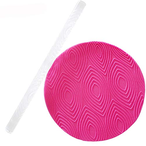 FeiliandaJJ Teigroller Fondant Transparentem Acryl Geschnitzten Nudelholz Prägerolle Fondant roller Backzubehör Werkzeug für Bäcker Fondant Pie Crust Cookie & Teig von FeiliandaJJ