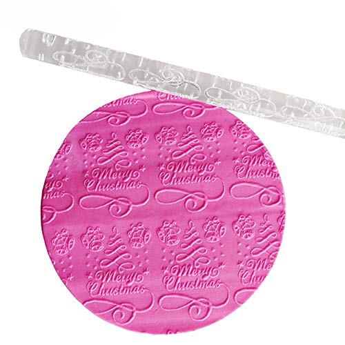 FeiliandaJJ Teigroller Fondant Transparentem Acryl Geschnitzten Nudelholz Prägerolle Fondant roller Backzubehör Werkzeug für Bäcker Fondant Pie Crust Cookie & Teig von FeiliandaJJ