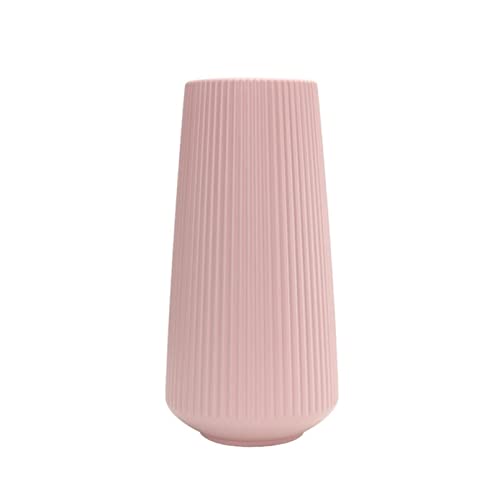 FeiliandaJJ Vase für Pampasgras,Bruchsicher Blumenvase Dekovase Modern Tisch Vase Geriffelte Bodenvase für Wohnzimmer Schlafzimmer Zuhause Hochzeit Dekor (Rosa) von FeiliandaJJ