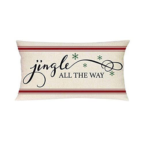 FeiliandaJJ Pillowcase Christmas, kissenhülle Kopfkissenbezug Rechteckig Weihnachten Dekoration Kissenbezug Super weich Sofakissen für Wohnzimmer Sofa Bed Home,30x50cm (A) von FeiliandaJJ