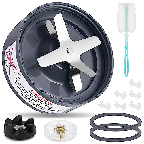 12 Stück Klingen-Ersatzteile für NutriBullet Mixer-Extraktor, Kreuzklinge, Getriebe-Gummidichtung und Stoßpolster, kompatibel mit NutriBullet 600W & Pro 900W Serie 12 Stück Klingen-Ersatzteile für NutriBullet Mixer-Extraktor, Kreuzklinge, Getriebe-Gummidichtung und Stoßpolster, kompatibel mit NutriBullet 600W & Pro 900W Serie von Feilifan