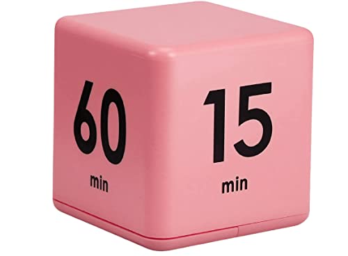 Küchenwürfel-Timer, Kinder-Timer für ADHS-Produktivität, für Lernzeitübungen, Countdown-Management-Einstellungen, 15, 20, 30, 60 Minuten, Rosa von Feilifan