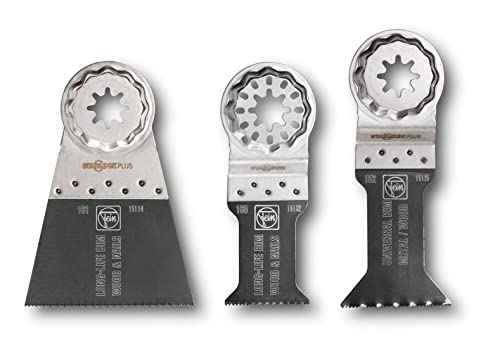 FEIN E-Cut Sägeblatt Combo, Aufnahme Starlockplus, Zusammenstellung der 3 wichtigsten FEIN E-Cut Sägeblätter für den universellen Einsatz. von FEIN