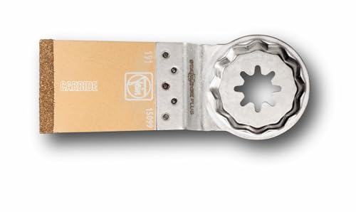 FEIN E-Cut hartmetall Sägeblatt, Ve. 1 St., Breite 35 mm, Länge 50 mm, Aufnahme StarlockPlus, Materialschonend sägen mit perfekten sauberen Schnittkanten in CFK-/GFK-Materialien ohne Delamination von FEIN