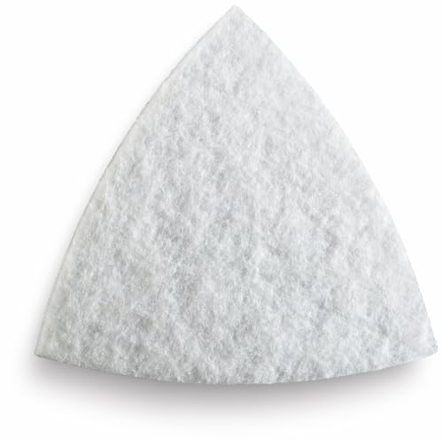 Fein Filzpolierpad, 5 Stück (Kantenlänge 80 mm, zur Politur von Chrom, Edelstahl, Alu, Buntmetall, Klettschnellbefestigung) 63723032010 von Fein (Multimaster)