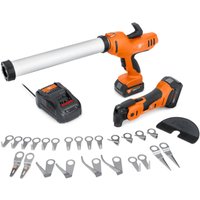 Akku-Kartuschenpresse und Akku-MultiMaster akp 18-600 as Autoglaser-Set top, 2x 4,0 Ah und Ladegerät - Fein von Fein