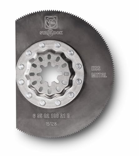 Fein HSS-Sägeblatt segmentiert (ø 85mm, Voll-HSS-Sägeblatt, Aufnahme Starlock, Metall-Verzahnung, für Bleche bis 1 mm, Kunststoff, Holz usw.) 63502106210 von FEIN