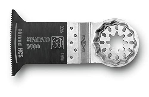 FEIN E-Cut Standard-Sägeblatt Curves, Ve. 3 St., Breite 50 mm, Länge 50 mm, Aufnahme Starlock, Geschränkte Verzahnung für alle Holz-, Gipskarton- und Kunststoffmaterialien von FEIN