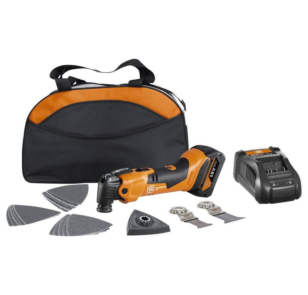 Fein Akku-Multifunktionswerkzeug Akku MULTIMASTER 4 Ah in Nylon-Tasche, inkl. Akku, inkl. Ladegerät, mit Zubehör von Fein