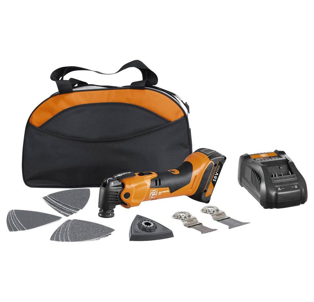 Fein Akku-Multifunktionswerkzeug Akku MULTIMASTER AMM 500 AS 2 Ah in Nylon-Tasche, inkl. Akku, inkl. Ladegerät, mit Zubehör von Fein