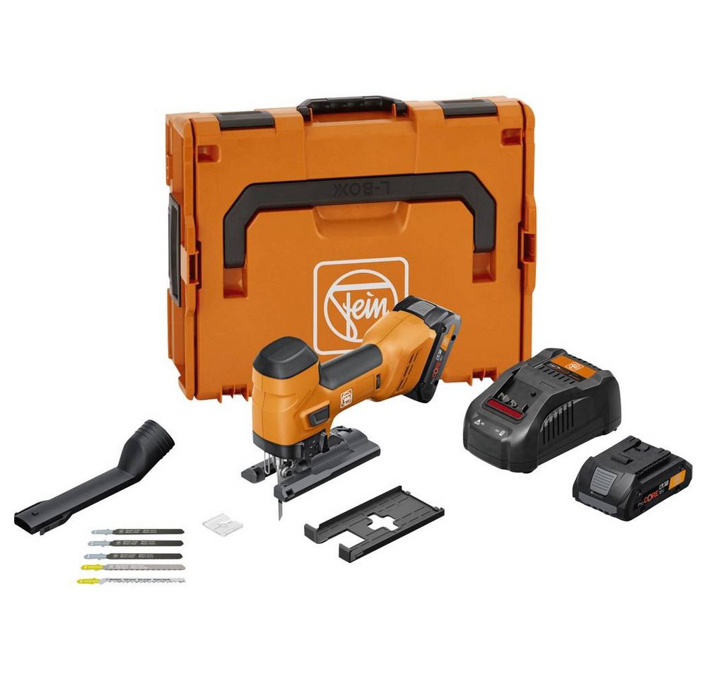 Fein Stichsäge Akku-Stichsäge F-IRON Jig 26 AS Set 2 x 4 Ah 71360562000, inkl. 2. Akku, inkl. Ladegerät, inkl. Koffer Fein Stichsäge Akku-Stichsäge F-IRON Jig 26 AS Set 2 x 4 Ah 71360562000, inkl. 2. Akku, inkl. Ladegerät, inkl. Koffer von Fein
