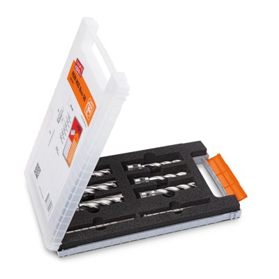 Zubehörset Best of Kernbohrer 3/4" Weldon HSS Nova50 W, 8-teilig ø12 - 22mm von Fein
