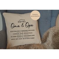 Personalisiertes Kissen/Mit Kissenfüllung Canvas Baumwollkissen Dekokissen Geschenkidee Hotel Oma Und Opa Großeltern von FeinDesignMaeder