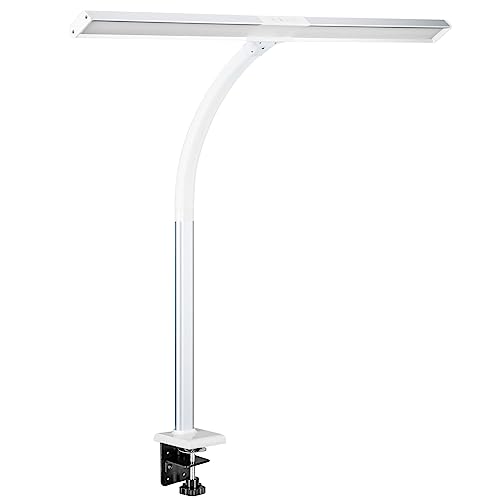 FeinTech LTL00320E Große LED Schreibtisch-Lampe 80 cm dimmbar Klemmfuß von FeinTech