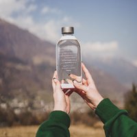 Flache Glasflasche "Vielfalt" - 550Ml Flasche Aus Glas Feinsam von Feinsam