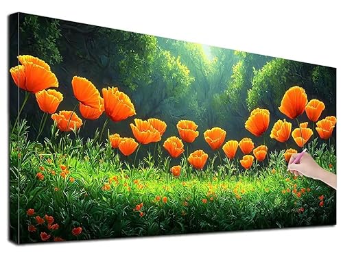 Diamond Painting Blumen, 60x140 cm Diamond Painting Erwachsene Groß XXL, 5D Diamant Painting Bilder Wald für Erwachsene Anfänger, Weihnachtsdeko Mosaikherstellung Bastelset, Wanddeko, Geschenke, F-77 Diamond Painting Blumen, 60x140 cm Diamond Painting Erwachsene Groß XXL, 5D Diamant Painting Bilder Wald für Erwachsene Anfänger, Weihnachtsdeko Mosaikherstellung Bastelset, Wanddeko, Geschenke, F-77 von Feionnug