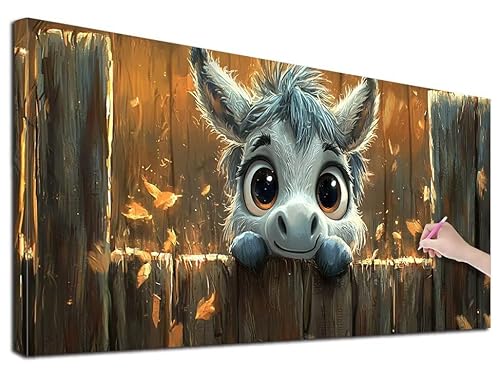 Diamond Painting Esel, 60x140 cm Diamond Painting Erwachsene Groß XXL, 5D Diamant Painting Bilder Tiere für Erwachsene Anfänger, Weihnachtsdeko Mosaikherstellung Bastelset, Wanddeko, Geschenke, G-33 Diamond Painting Esel, 60x140 cm Diamond Painting Erwachsene Groß XXL, 5D Diamant Painting Bilder Tiere für Erwachsene Anfänger, Weihnachtsdeko Mosaikherstellung Bastelset, Wanddeko, Geschenke, G-33 von Feionnug