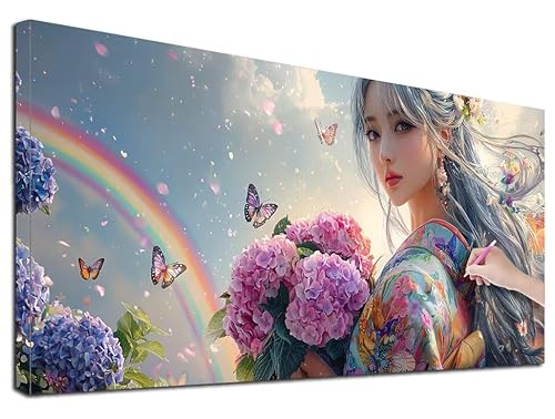 Diamond Painting Frau, 40x90 cm Diamond Painting Erwachsene Groß XXL, 5D Diamant Painting Bilder Blumen für Erwachsene Anfänger, Weihnachtsdeko Mosaikherstellung Bastelset, Wanddeko, Geschenke, F-83 Diamond Painting Frau, 40x90 cm Diamond Painting Erwachsene Groß XXL, 5D Diamant Painting Bilder Blumen für Erwachsene Anfänger, Weihnachtsdeko Mosaikherstellung Bastelset, Wanddeko, Geschenke, F-83 von Feionnug
