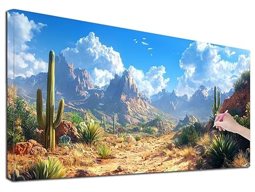 Diamond Painting Kaktus, 50x110 cm Diamond Painting Erwachsene Groß XXL, 5D Diamant Painting Bilder Schlucht für Erwachsene Anfänger, Weihnachtsdeko Mosaikherstellung Bastelset für Wanddeko, G-09 Diamond Painting Kaktus, 50x110 cm Diamond Painting Erwachsene Groß XXL, 5D Diamant Painting Bilder Schlucht für Erwachsene Anfänger, Weihnachtsdeko Mosaikherstellung Bastelset für Wanddeko, G-09 von Feionnug