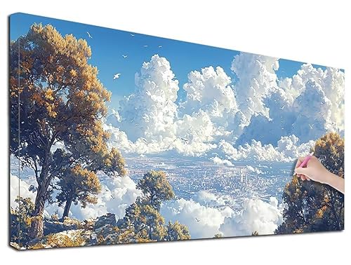 Diamond Painting Landschaft, 40x90 cm Diamond Painting Erwachsene Groß XXL, 5D Diamant Painting Bilder Wolke für Erwachsene Anfänger, Weihnachtsdeko Mosaikherstellung Bastelset für Wanddeko, F-97 Diamond Painting Landschaft, 40x90 cm Diamond Painting Erwachsene Groß XXL, 5D Diamant Painting Bilder Wolke für Erwachsene Anfänger, Weihnachtsdeko Mosaikherstellung Bastelset für Wanddeko, F-97 von Feionnug